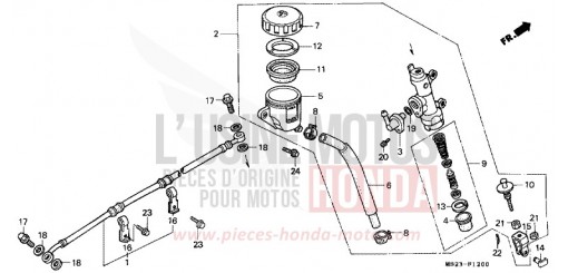 MAITRE-CYLINDRE FREIN AR. CBR1000FL de 1990